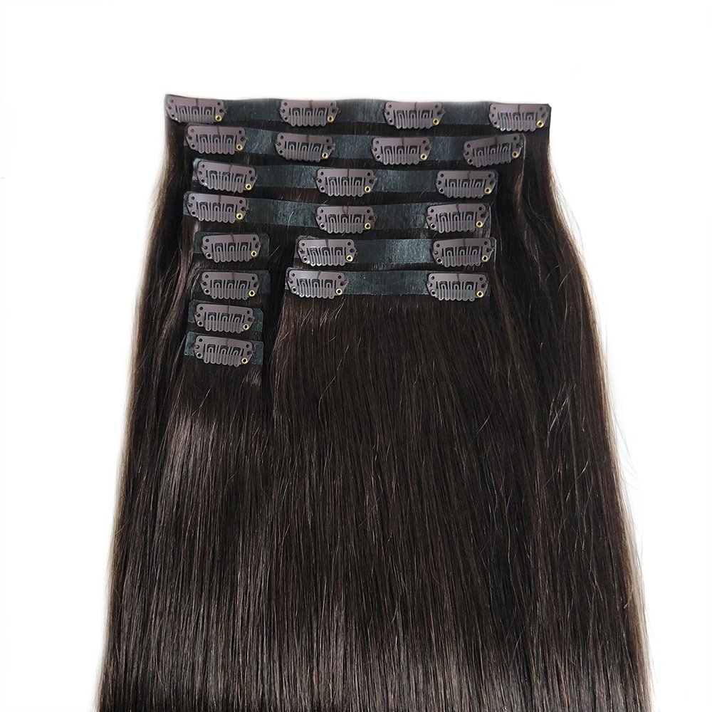 Cheap Price 100%Human Hair Extensions (Light Color)Clip Hair Extensions High Quality Natural Clip-In Remy Human Hair Extensions