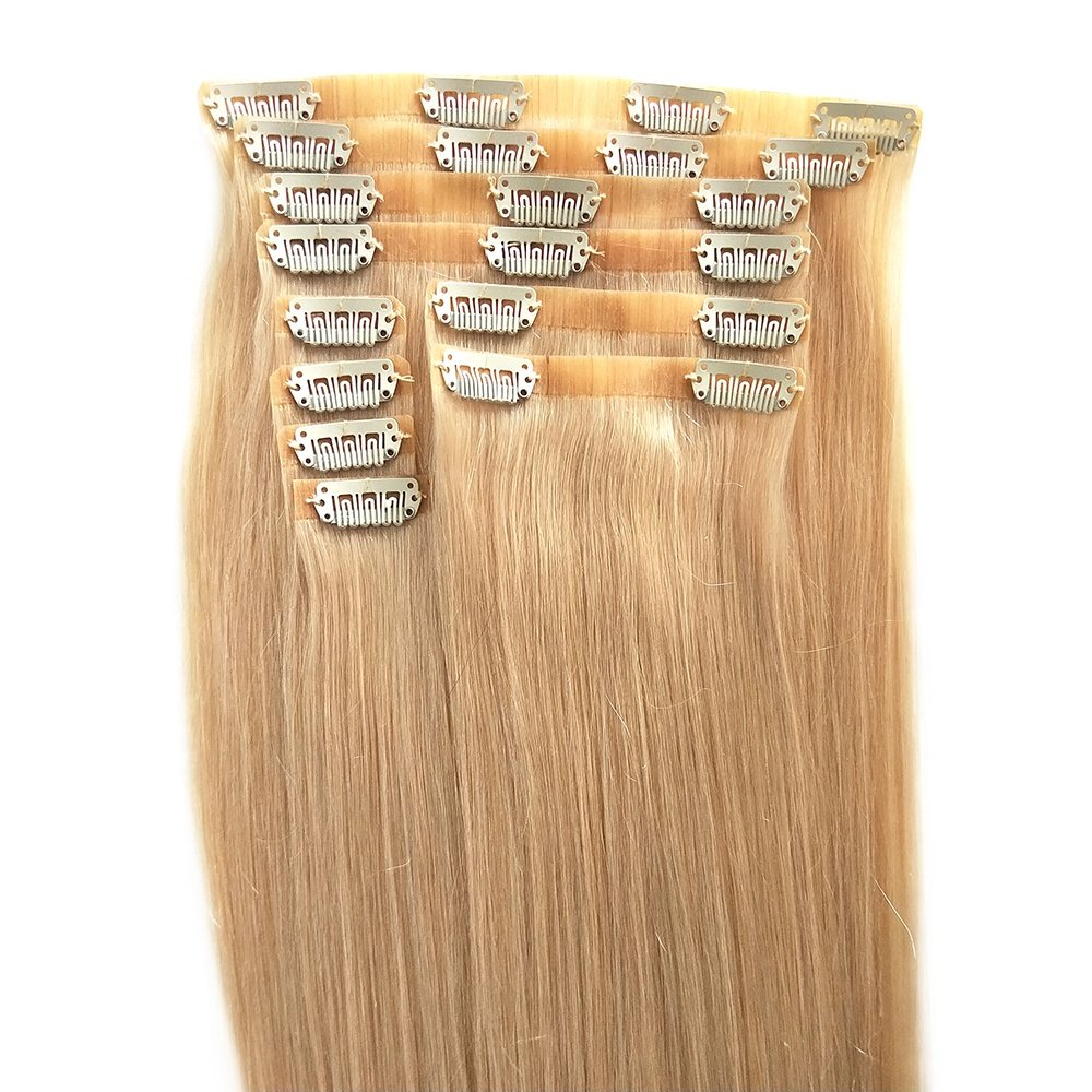 Cheap Price 100%Human Hair Extensions (Light Color)Clip Hair Extensions High Quality Natural Clip-In Remy Human Hair Extensions