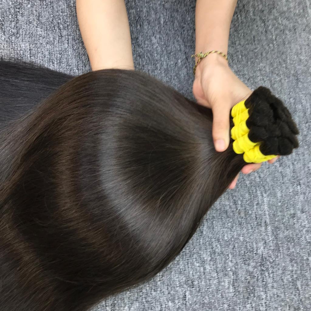 Best Selling 100% Vietnamese Raw Natural Straight Human Hair Extensions Bulk Bundle Raw Unprocessed Quality