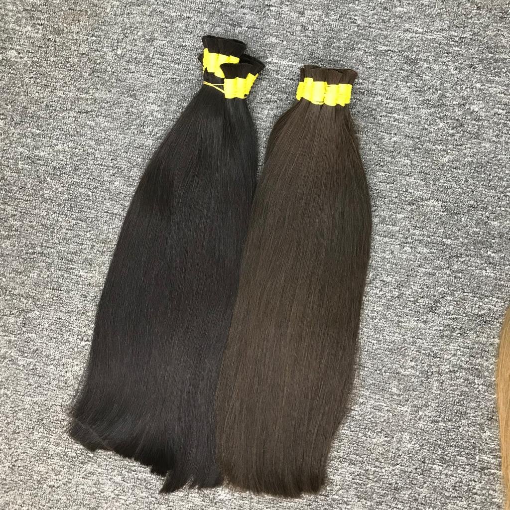 Best Selling 100% Vietnamese Raw Natural Straight Human Hair Extensions Bulk Bundle Raw Unprocessed Quality