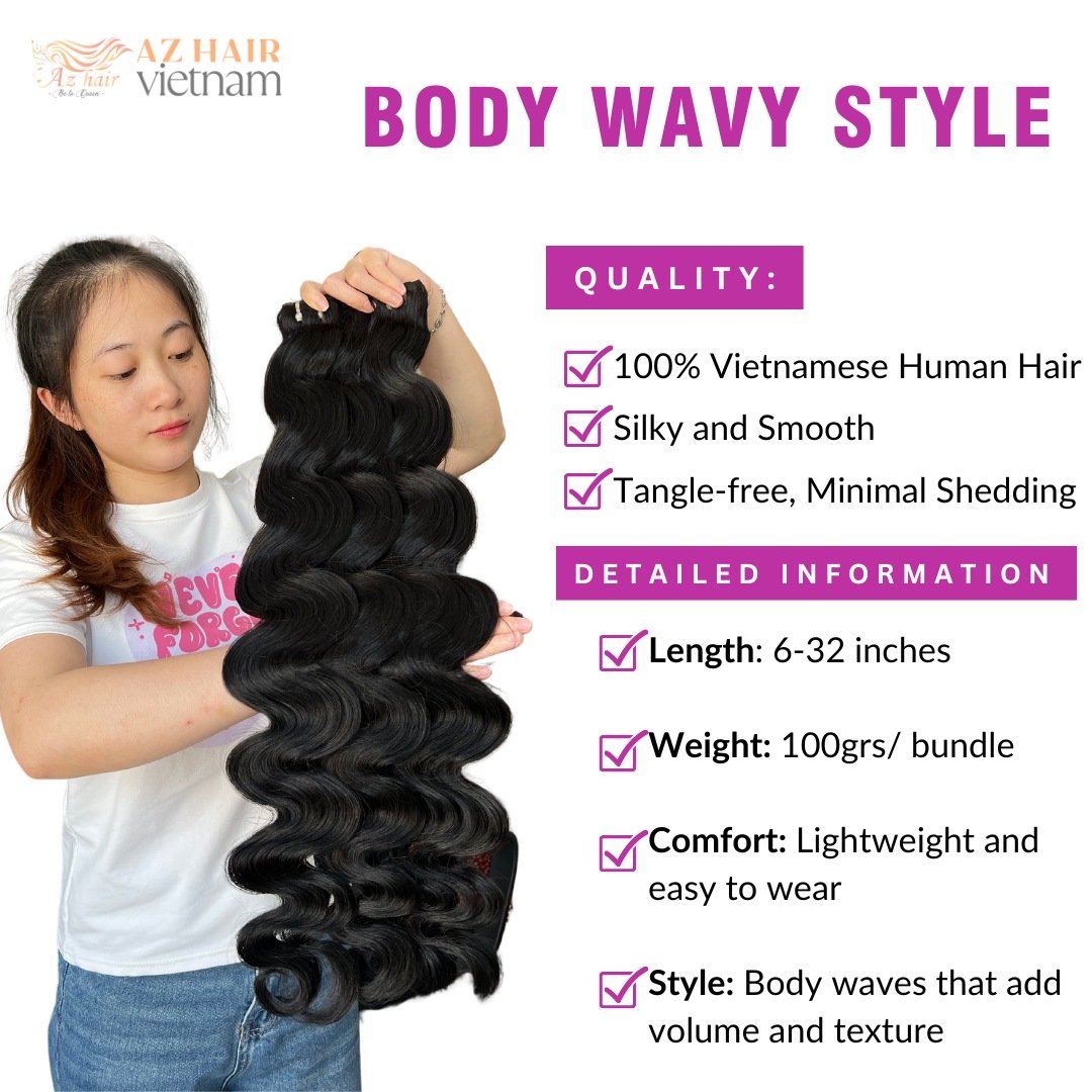 Top Selling 12A Grade Virgin Vietnamses Body Wave 100 Human Hair 10 -30 Inch Body Wave Hair 1 Piece Min Order Wholesale Price