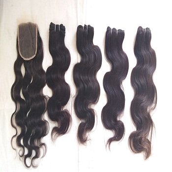 Natural Peruvian Cambodian Body wave Human Hair package with 
