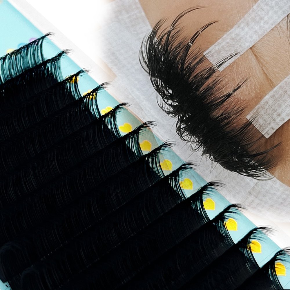 Abonnie Korean PBT Fiber 0.03 Vegan 7-15mm Classic Cashmere Lash Extension Tray Individual Lash Matte Black Eyelash Extensions