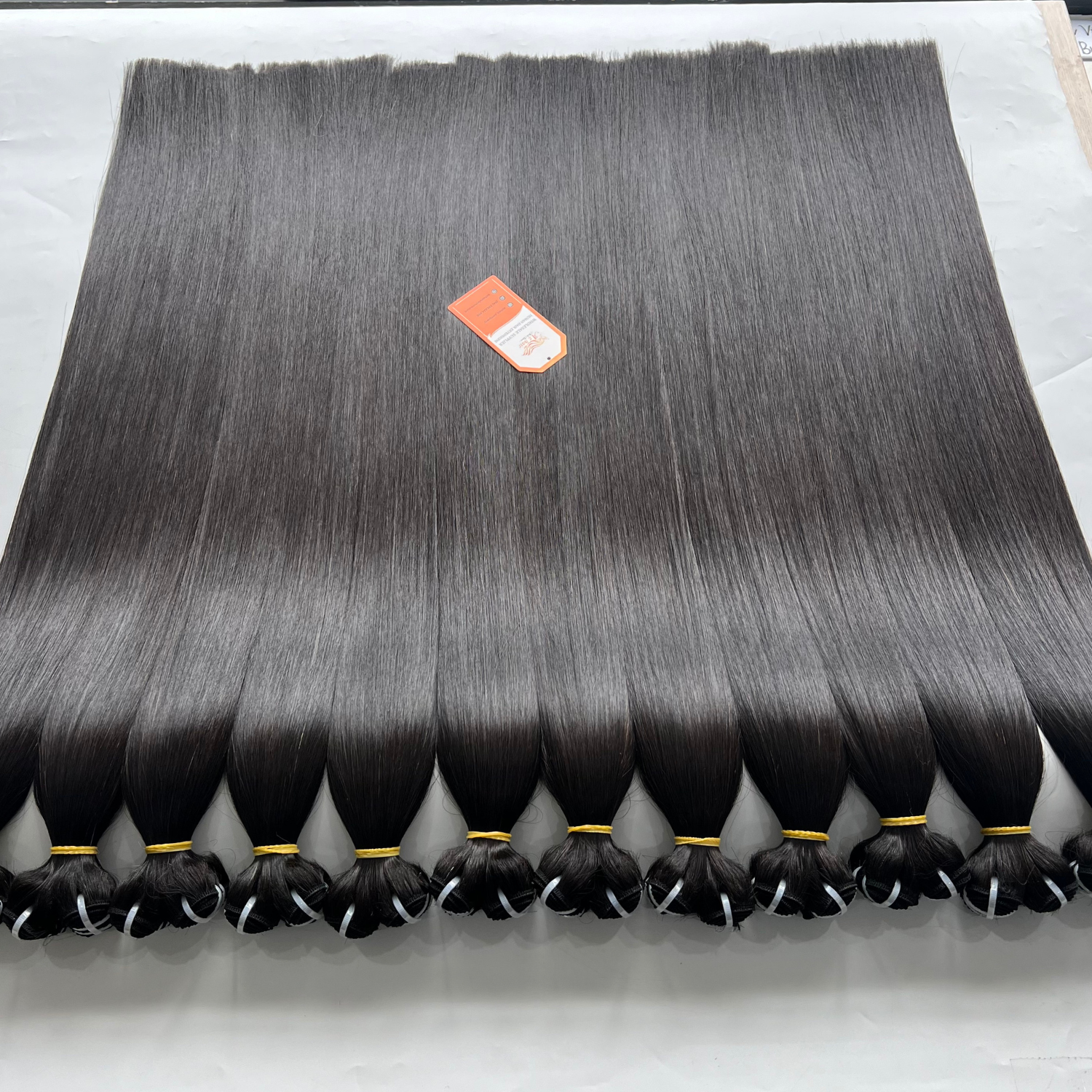 Wholesale Silky Straight 100 Percent High Quality Weft Human Raw Virgin Vietnamese Natural Hair Cuticle Aligned Hair Extensions