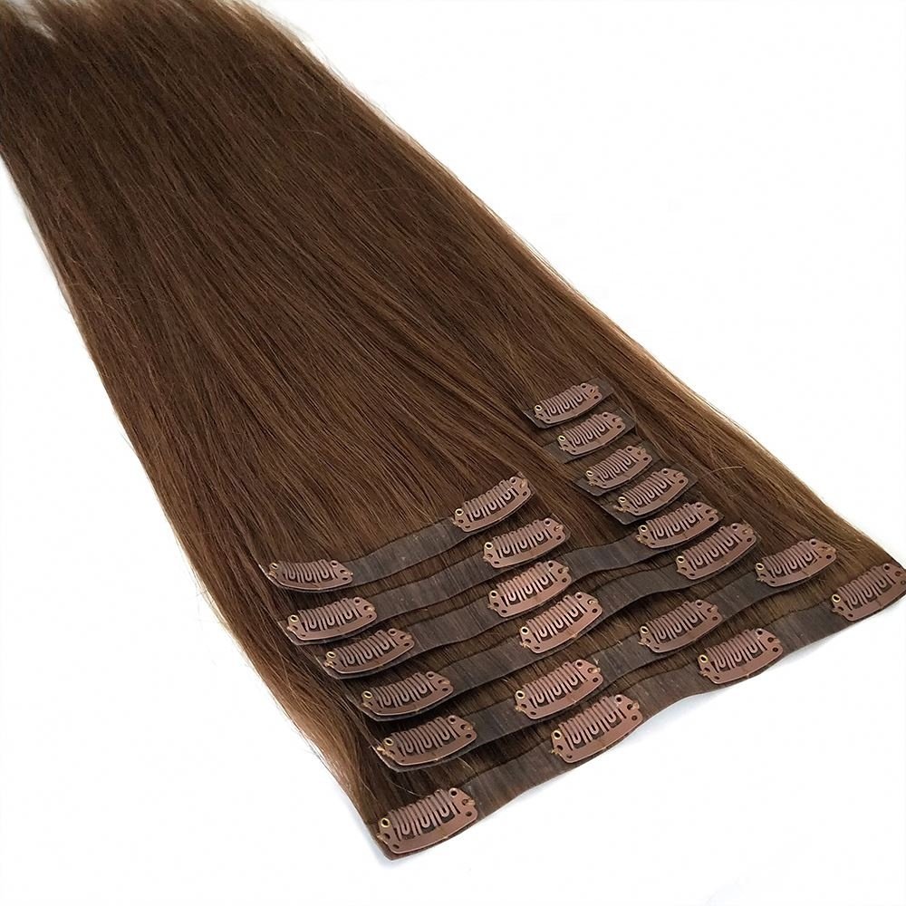 African American Clip In Human Hair Extensions Natural Indian Virgin Hair Full Head Kinky Curly Straight Clip Ins