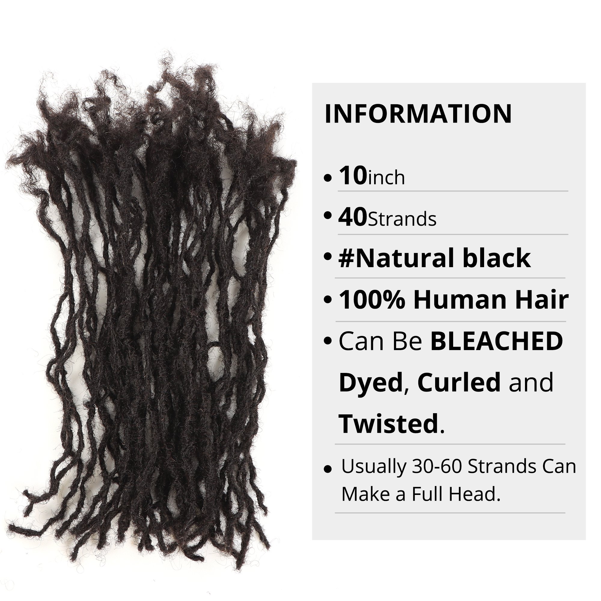 Orient Sister locs Interlock locs Permanent Dreadlocks Extension human hair Dyable color