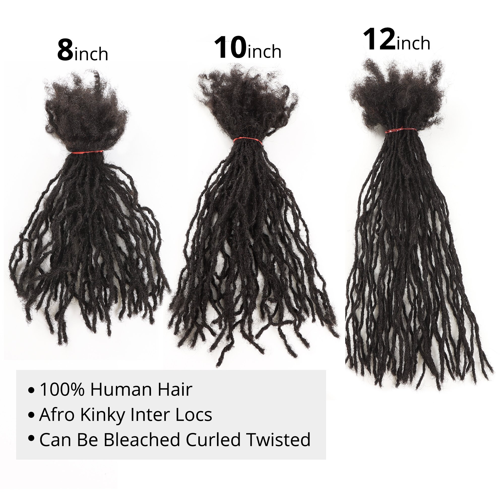 Orient Sister locs Interlock locs Permanent Dreadlocks Extension human hair Dyable color