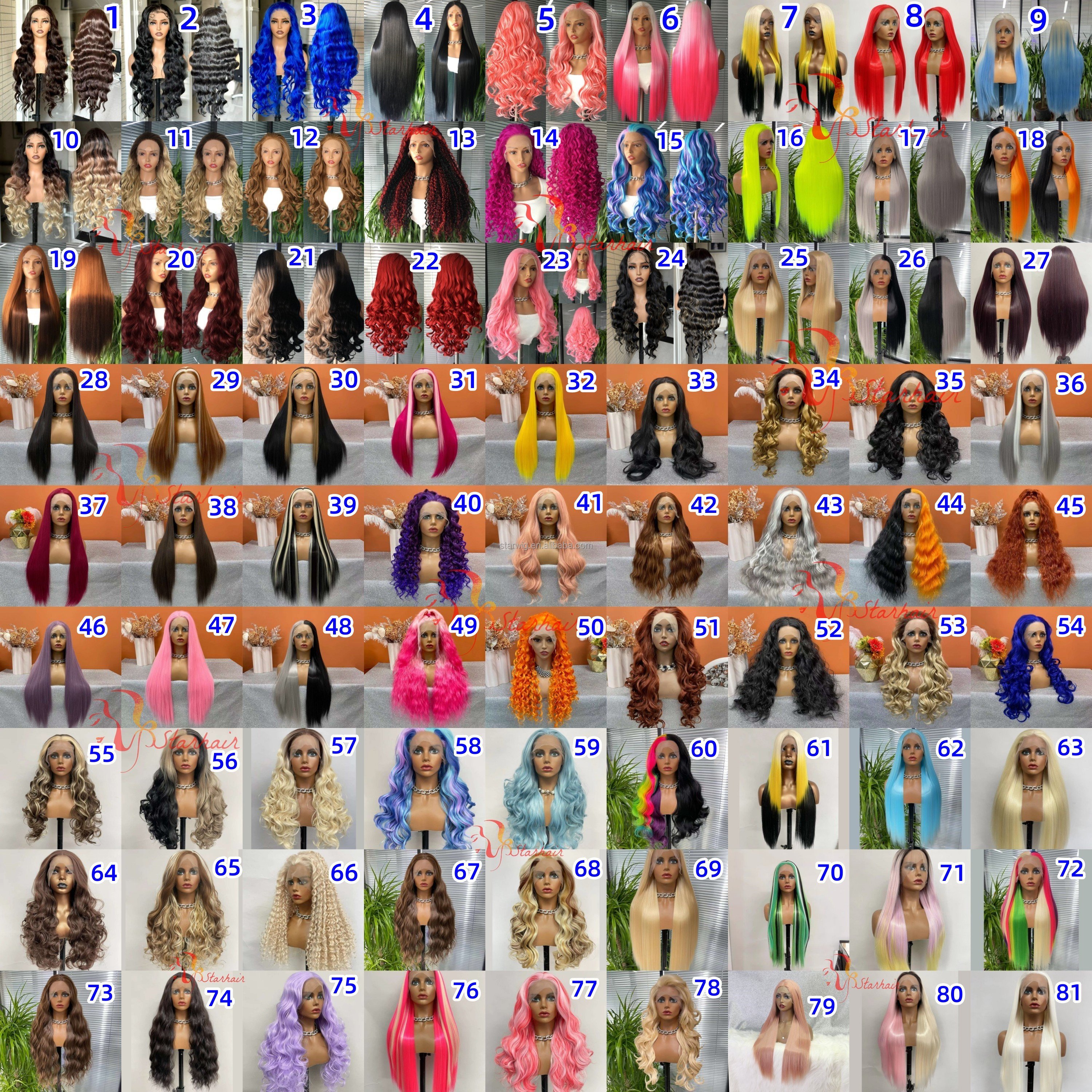 High-quality 210% Density body deep wave HD Glueless Lace Front Box Braided Wigs Heat Resistant Fiber Blend Hair Synthetic Wig