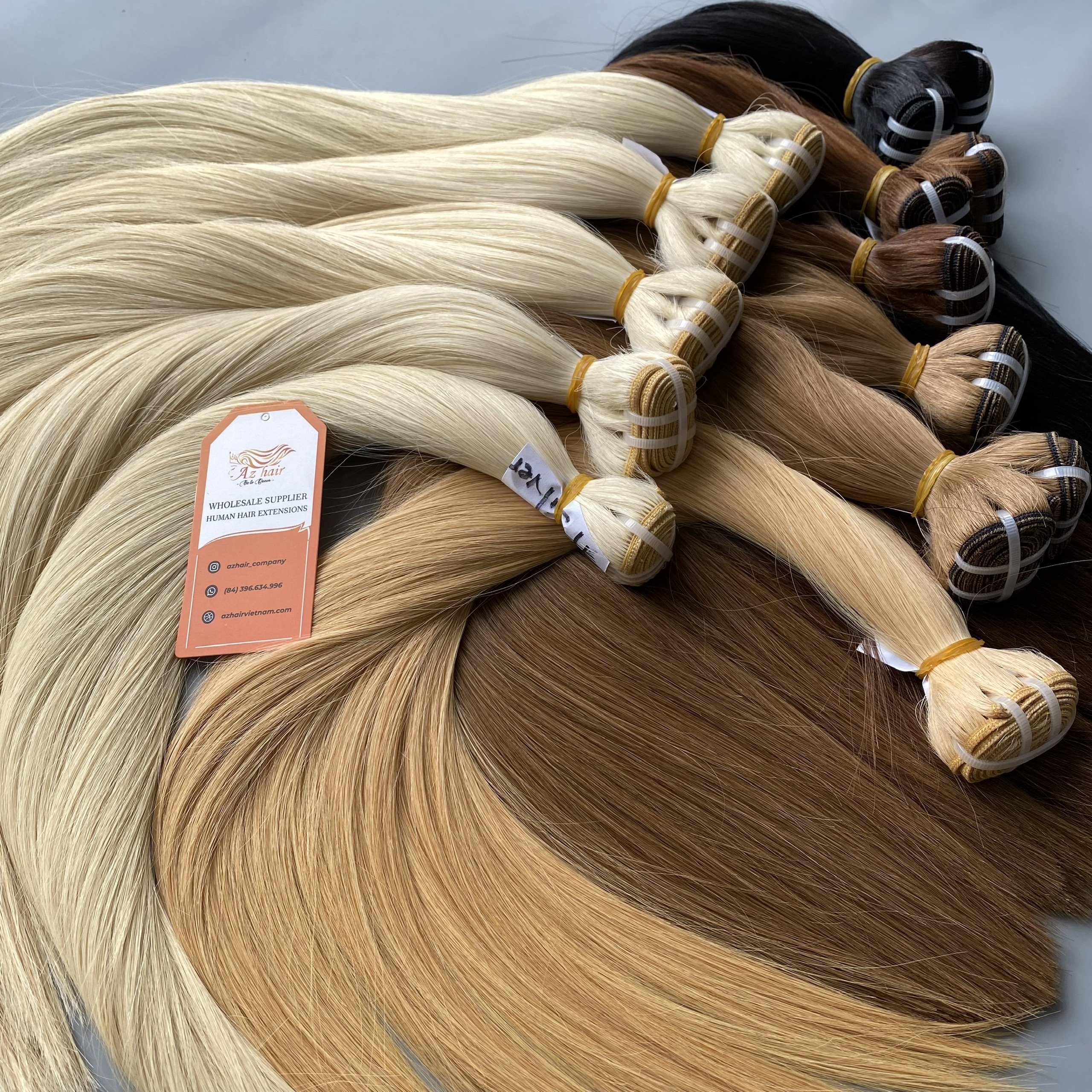 Dark Brown Vietnamese Human Hair Bundles Closure Full Wig Raw Hair Double Drawn Virgin Remy Hair Extensions Cheap Price