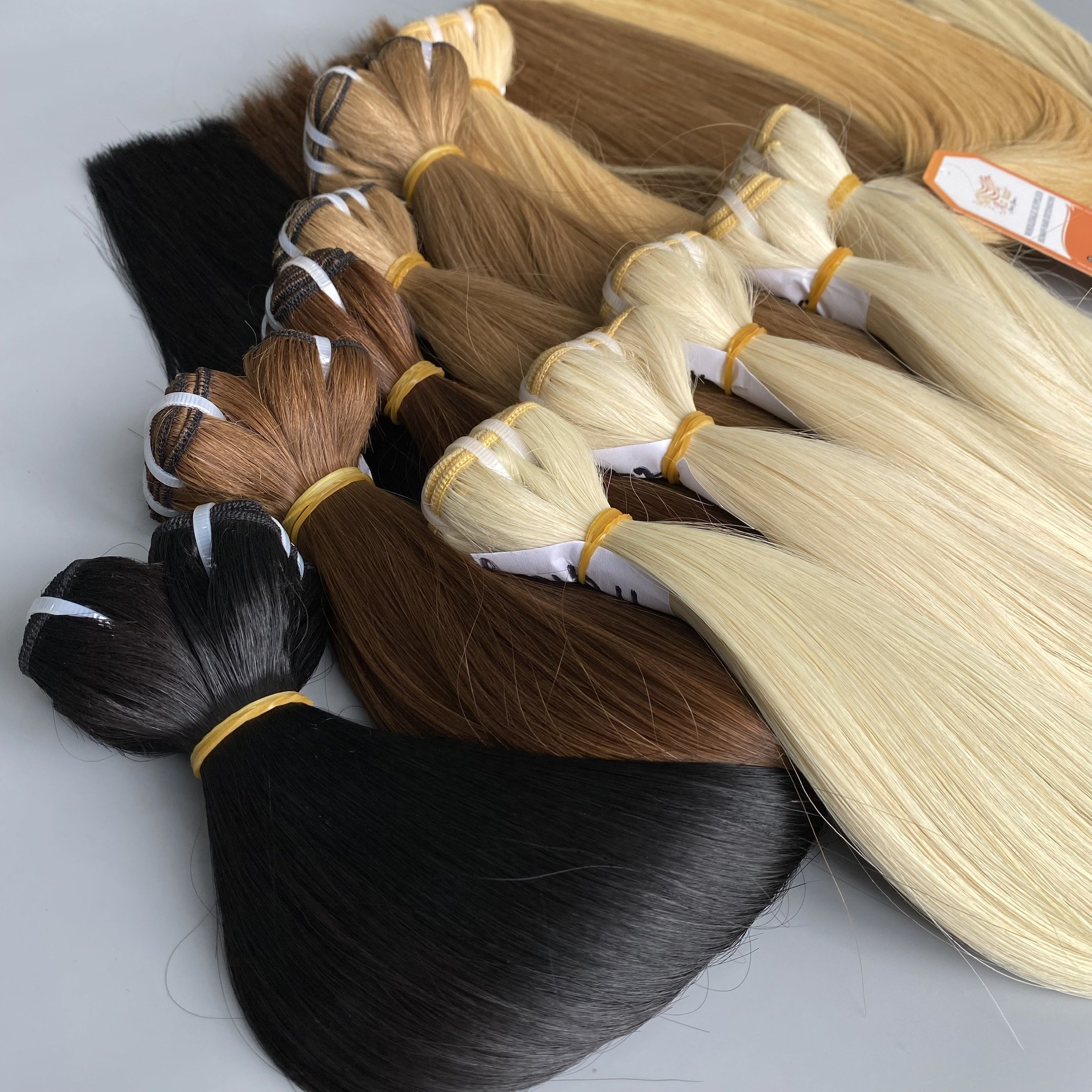 Dark Brown Vietnamese Human Hair Bundles Closure Full Wig Raw Hair Double Drawn Virgin Remy Hair Extensions Cheap Price