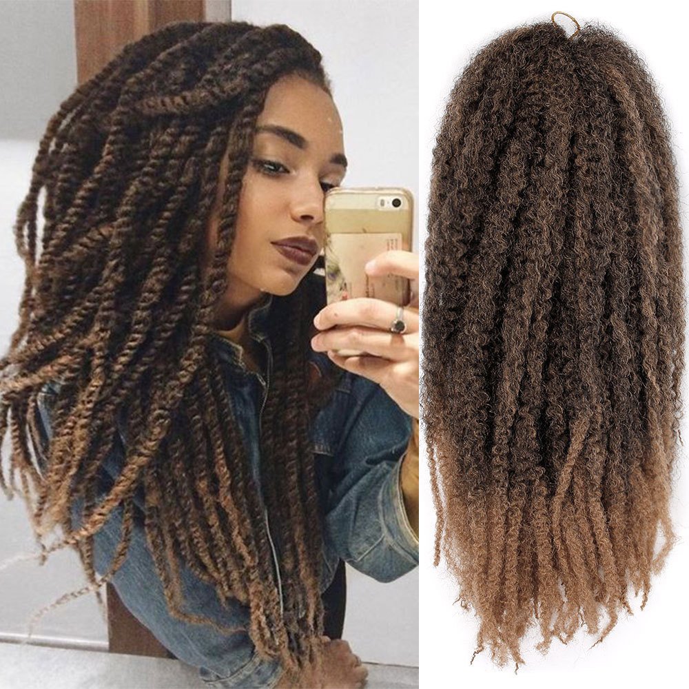 Curly Afro Braids Hair 24inches 100g Solid Soft Fluffy Twist Hair Synthetic Bomb Braiding Hair