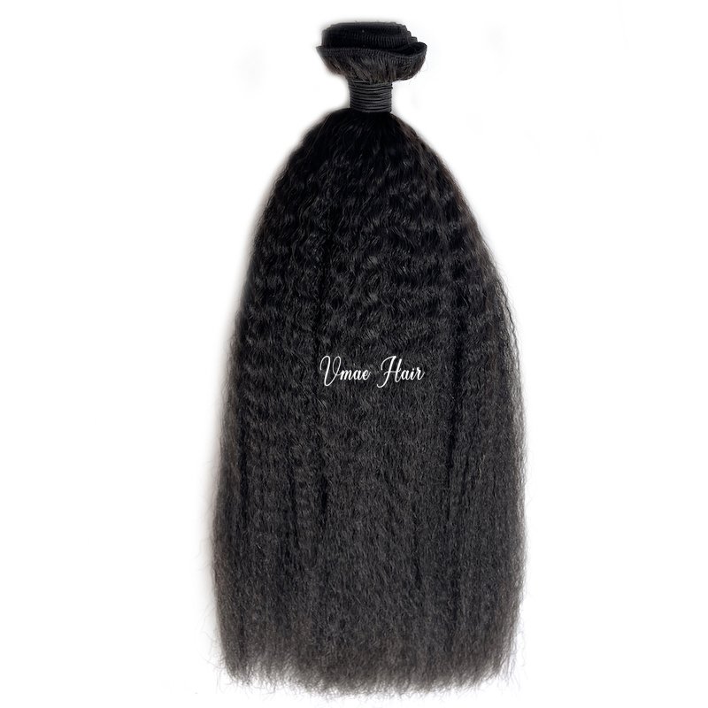 VMAE Wholesale Mongolian Unprocessed Remy Weft Human Bundles Afro Kinky Curly Kinky Straight Raw Human Hair Extensions