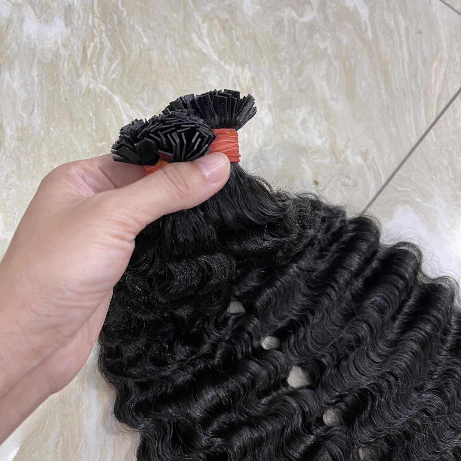 Flat Tip Hair Extension Virgin Vietnamese Raw Hair Wholesale Double Drawn Burmese Curly Human Hair Extensions