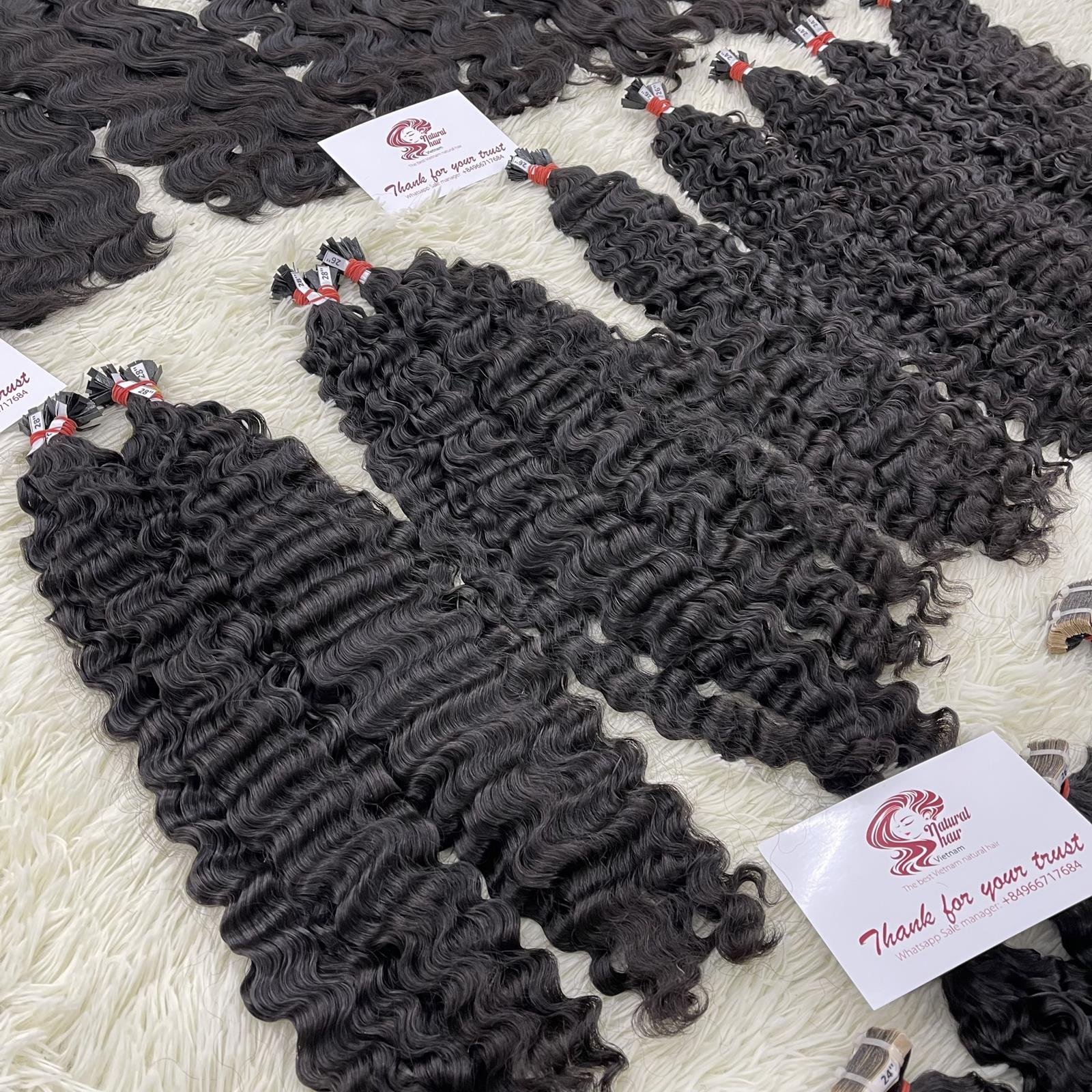 Flat Tip Hair Extension Virgin Vietnamese Raw Hair Wholesale Double Drawn Burmese Curly Human Hair Extensions