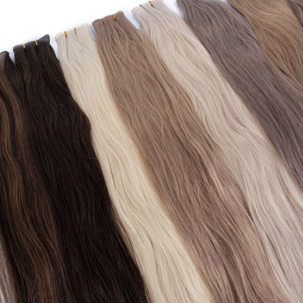2024 Hot-Sale 100% Raw Russian Cuticle Aligned Human Hair Extensions Invisible Seamless Genius Weft Beauty Product for Women