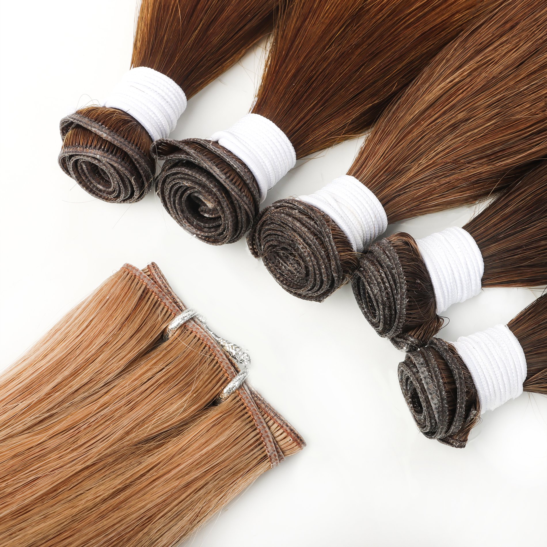 2024 Hot-Sale 100% Raw Russian Cuticle Aligned Human Hair Extensions Invisible Seamless Genius Weft Beauty Product for Women