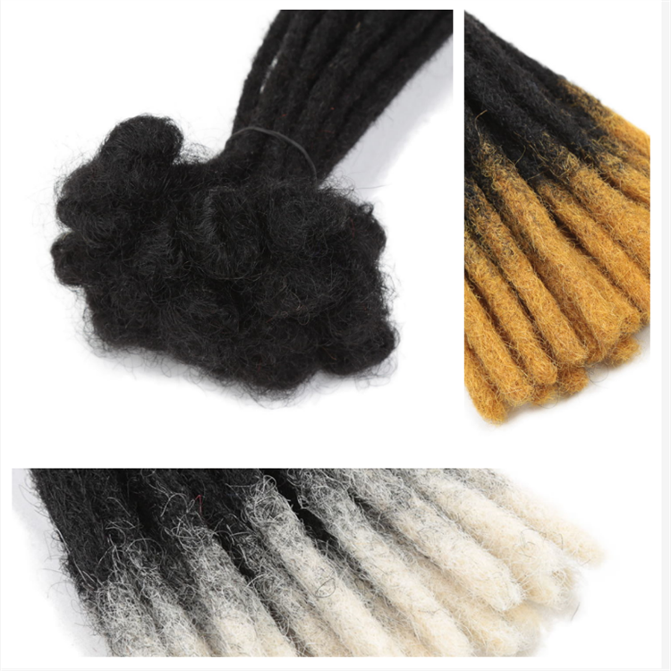 8inch dirty braids crochet human hair extensions handmade dreadlock braid faux locs hair