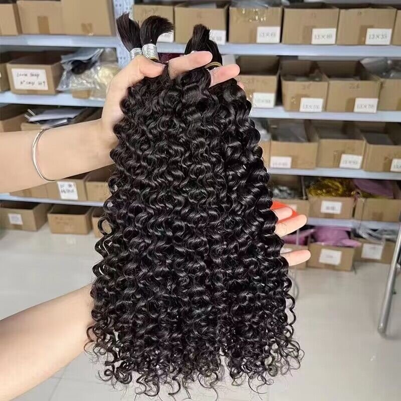 4b 4c Hair 4a Burmese virgin Human Hair Braiding Hot Selling 4b Mongolian Hair bulk for braiding high quality kinky curly