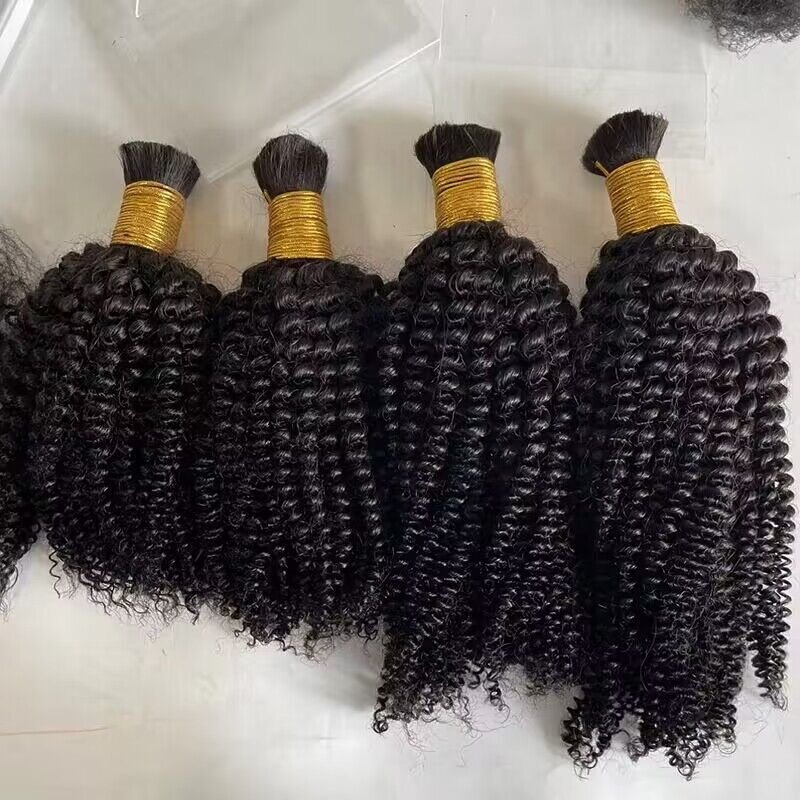 4b 4c Hair 4a Burmese virgin Human Hair Braiding Hot Selling 4b Mongolian Hair bulk for braiding high quality kinky curly