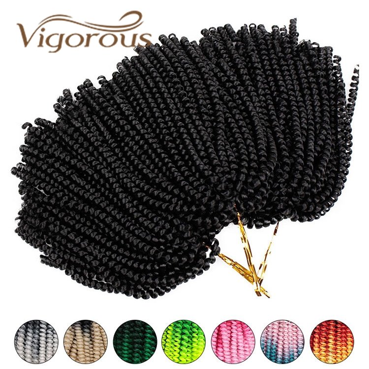 Vigorous Synthetic Crochet Braids Passion Twist Pre-Looped Fluffy Natural Black Color Water Wave Pre-Twisted For Black Woman