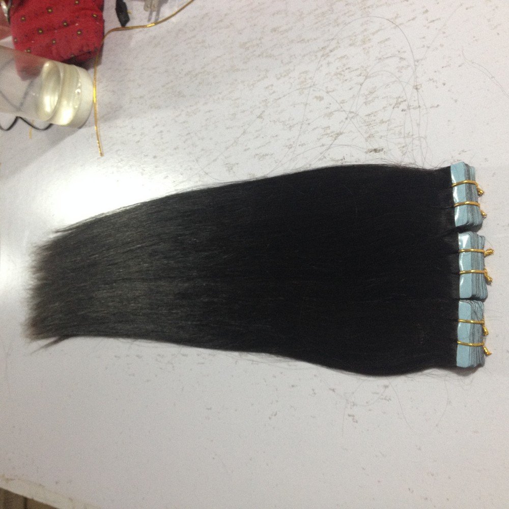 Tape-In Human Hair Extensions virgin brazilian human hair skin weft