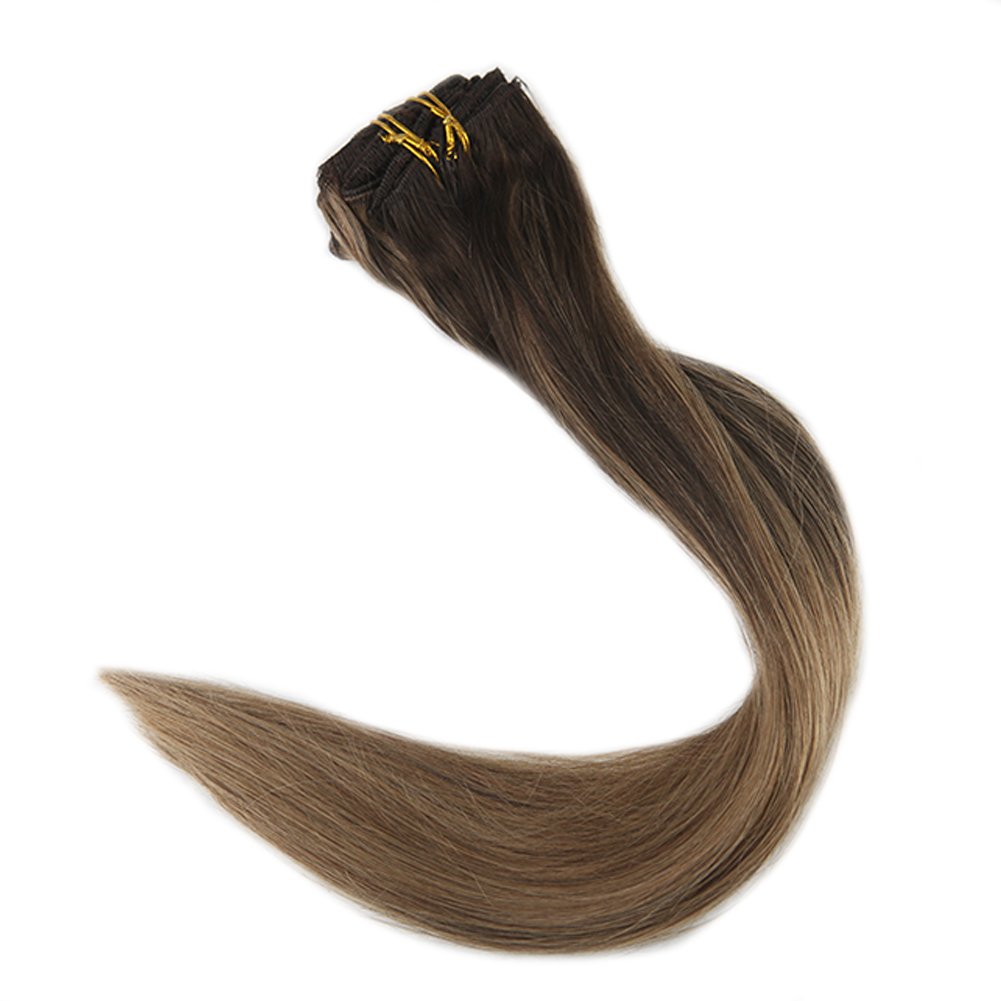 Wholesale high quality double drawn remy clip in 100% human hair extensions