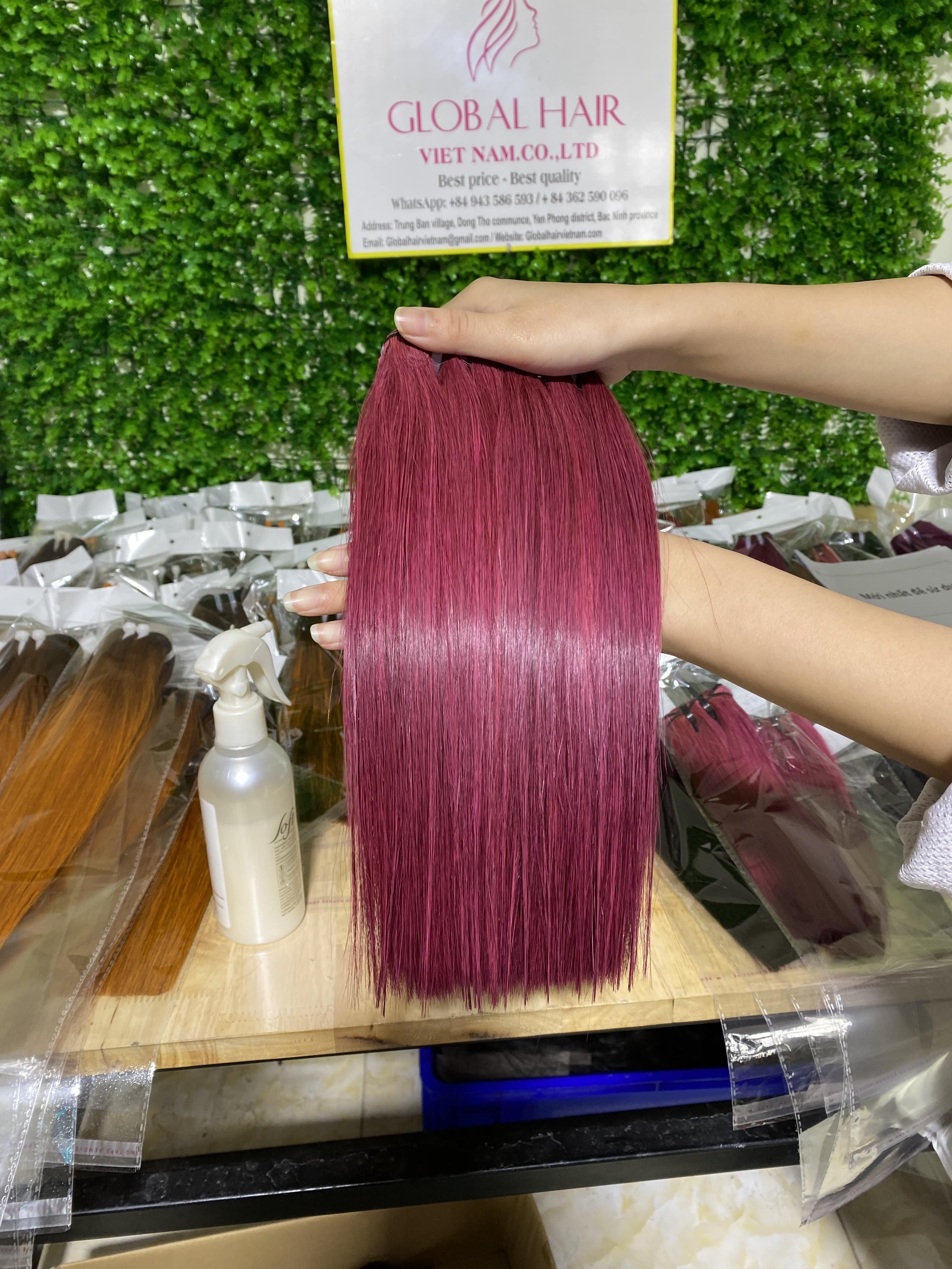 Ombre Purple Bone Straight Human Hair Bundles 1B/Burg Cheap Hair Extension Bundles raw hair