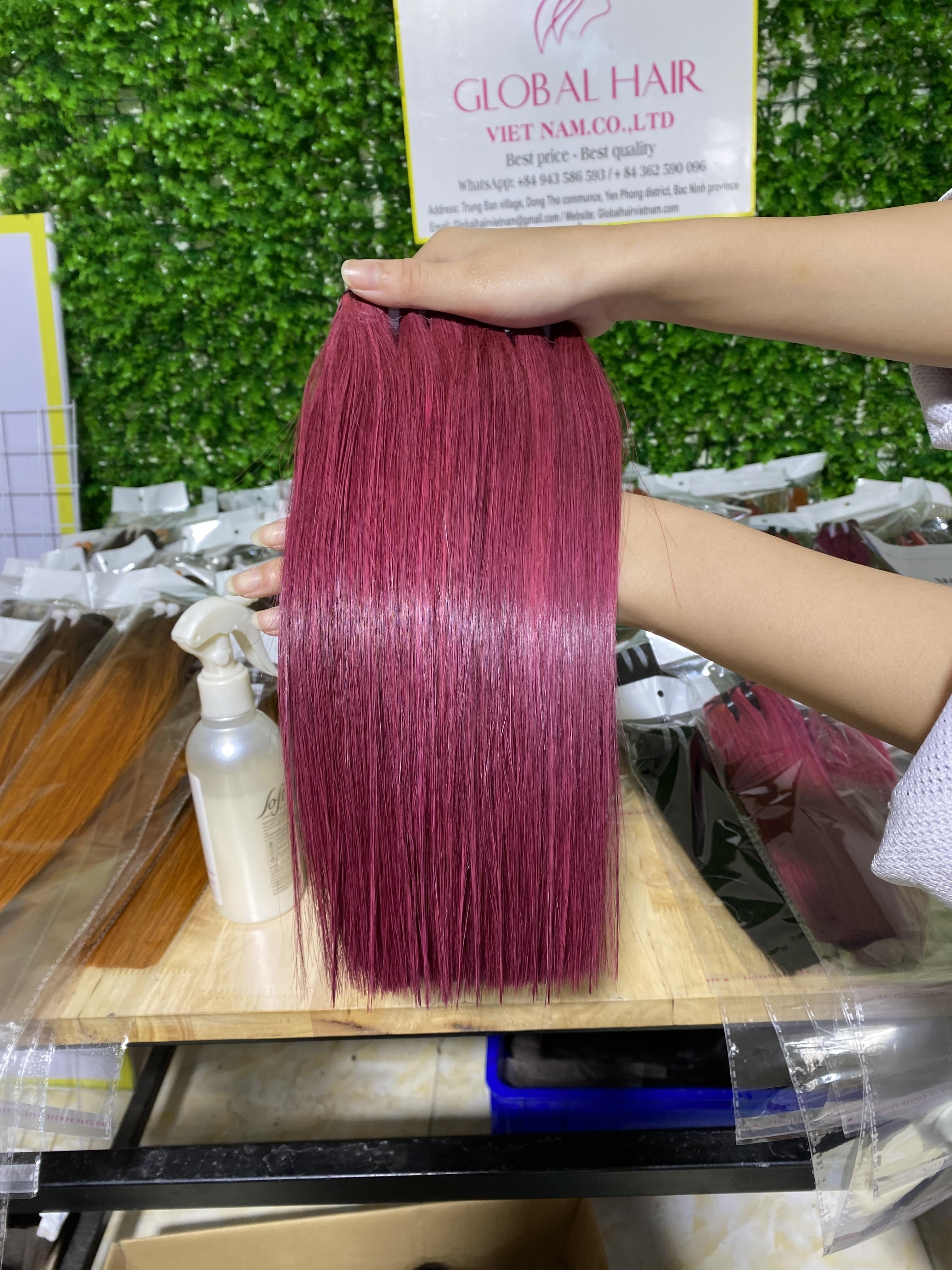 Ombre Purple Bone Straight Human Hair Bundles 1B/Burg Cheap Hair Extension Bundles raw hair