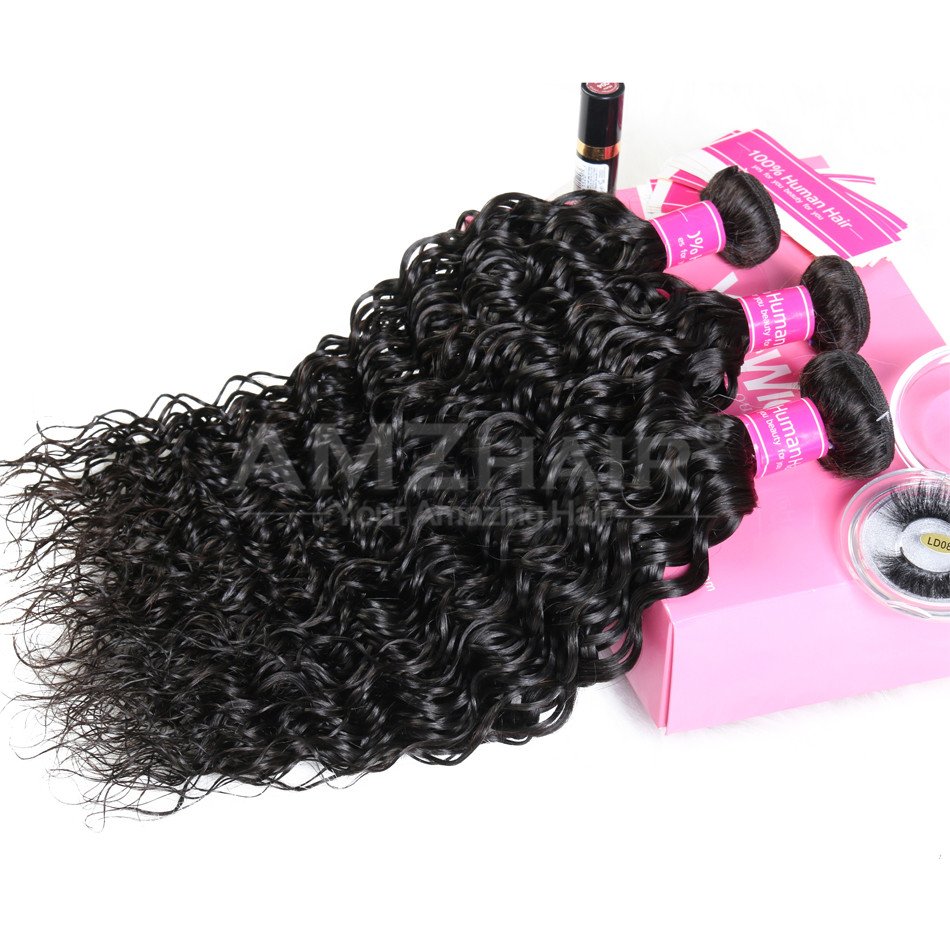Water Wave Double Weave Raw Brazilian Human Hair Vendors Cheap Wholesale Price Cuticle Aligned Remy Human Hair Extension Bundle
