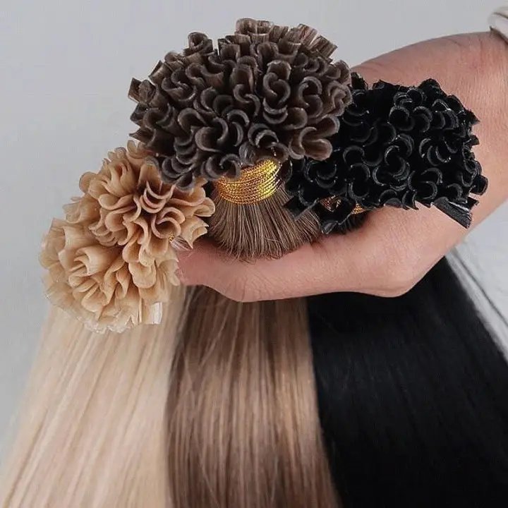 Wholesale Italian Keratin Glue Bond U Tip Hair Extensions Human Hair 100% Russian Virgin Remy Keratin Pre bonded Hair Extensions