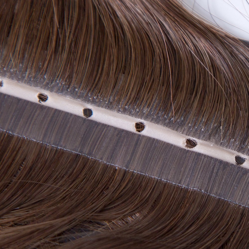 New Design Invisible Pu Skin Weft extension With Holes Virgin hair Easy To Use Custom Hole Weft hair extensions For Salon