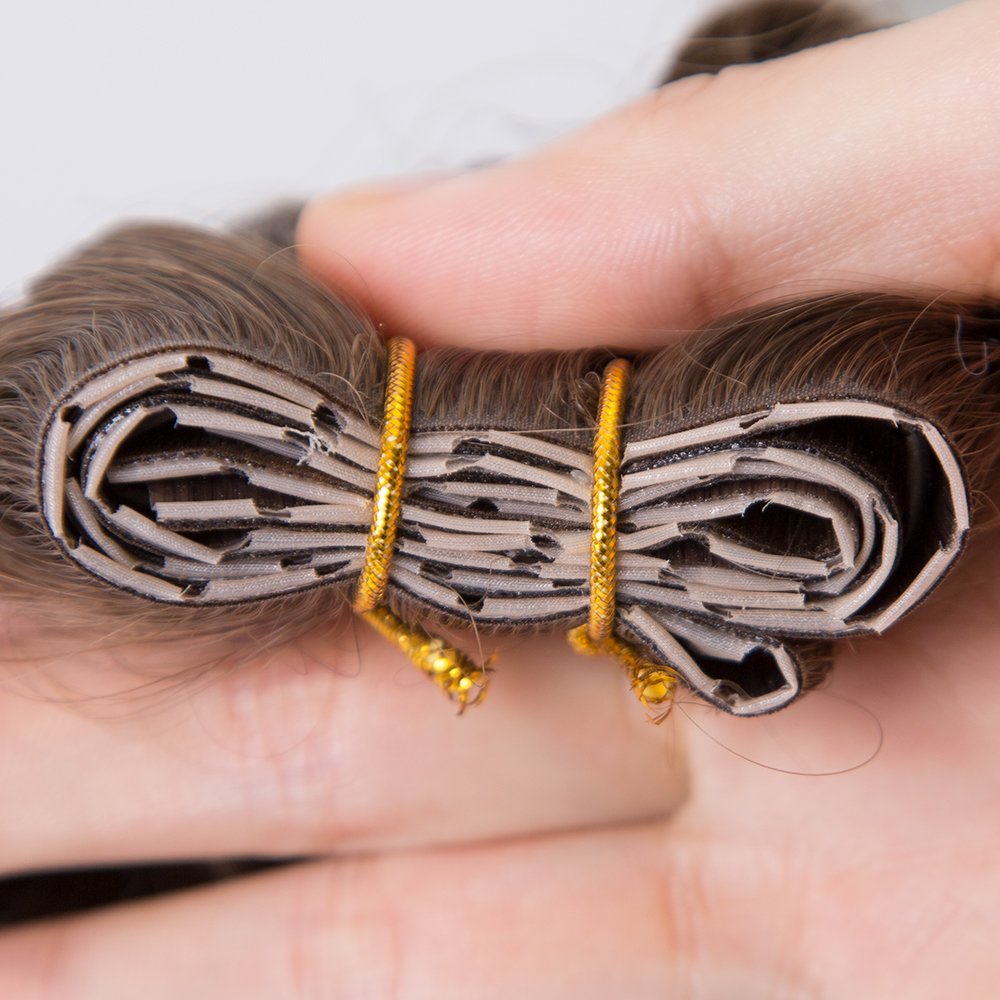 New Design Invisible Pu Skin Weft extension With Holes Virgin hair Easy To Use Custom Hole Weft hair extensions For Salon