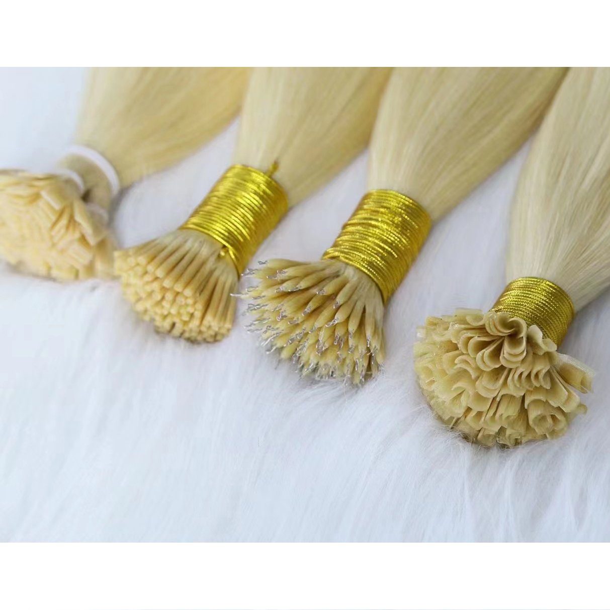 Wholesale Double Drawn Italian Pre-bonded Flat tip Hair Extensions Virgin Keratin Human Hair Extension