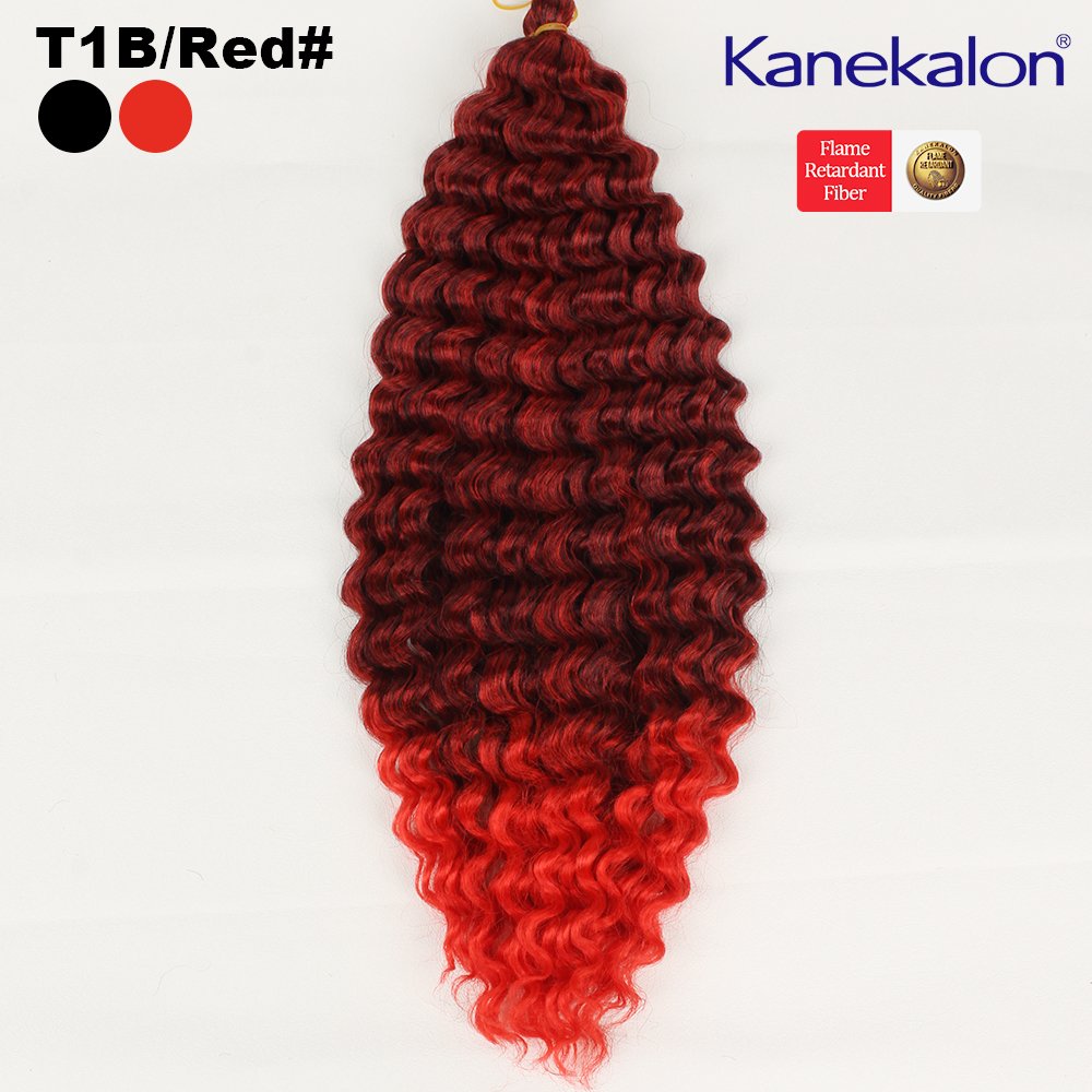 100g 24Inch 100% kanekalons fiber crochet hair water wave passion deep twist wavy ombre braiding hair