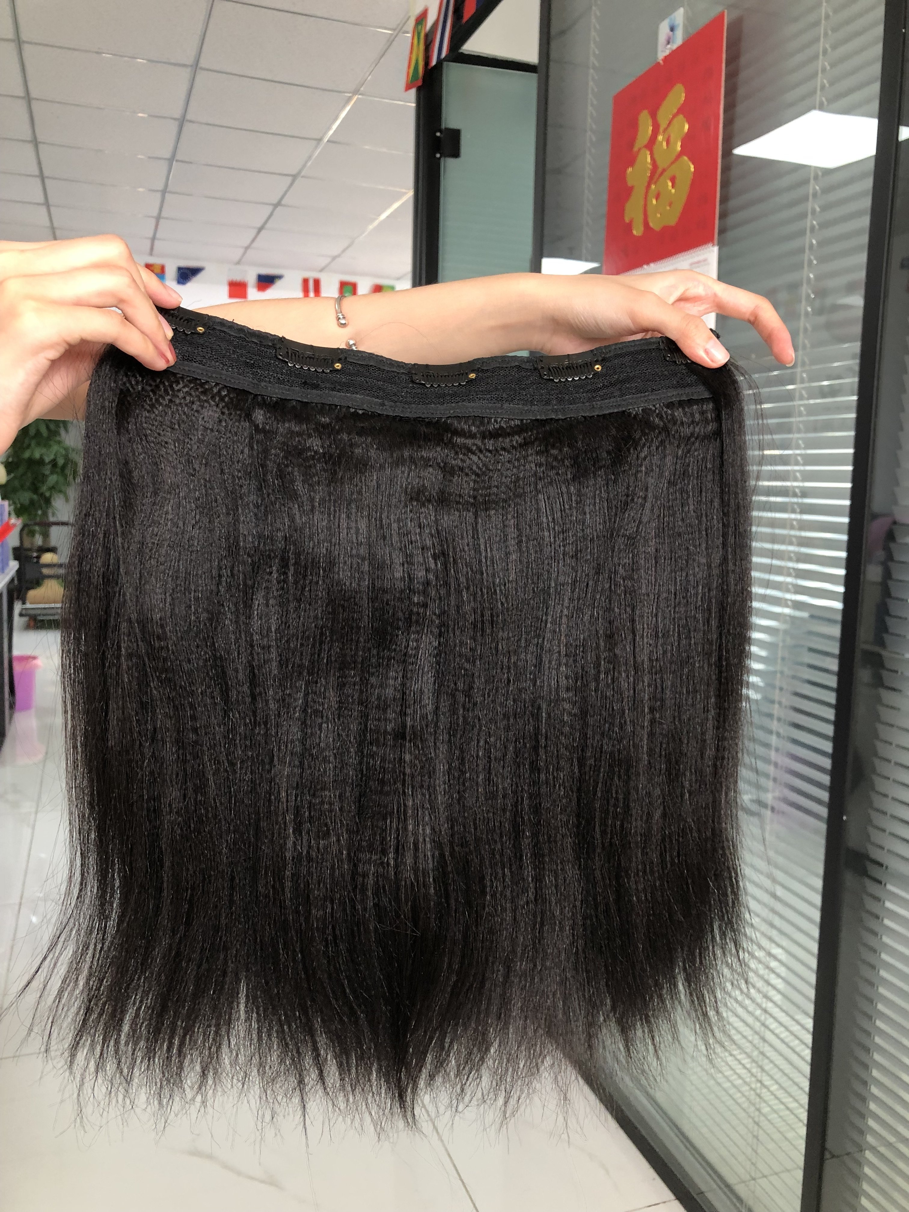 Lace clip in russian remy hair raw unprocessed human hair extensions clips