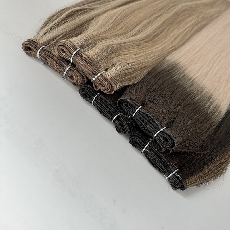 New Trend 12A 100% Human Hair Extension Strong Full Thick Ends Hand Tied Genius Weft