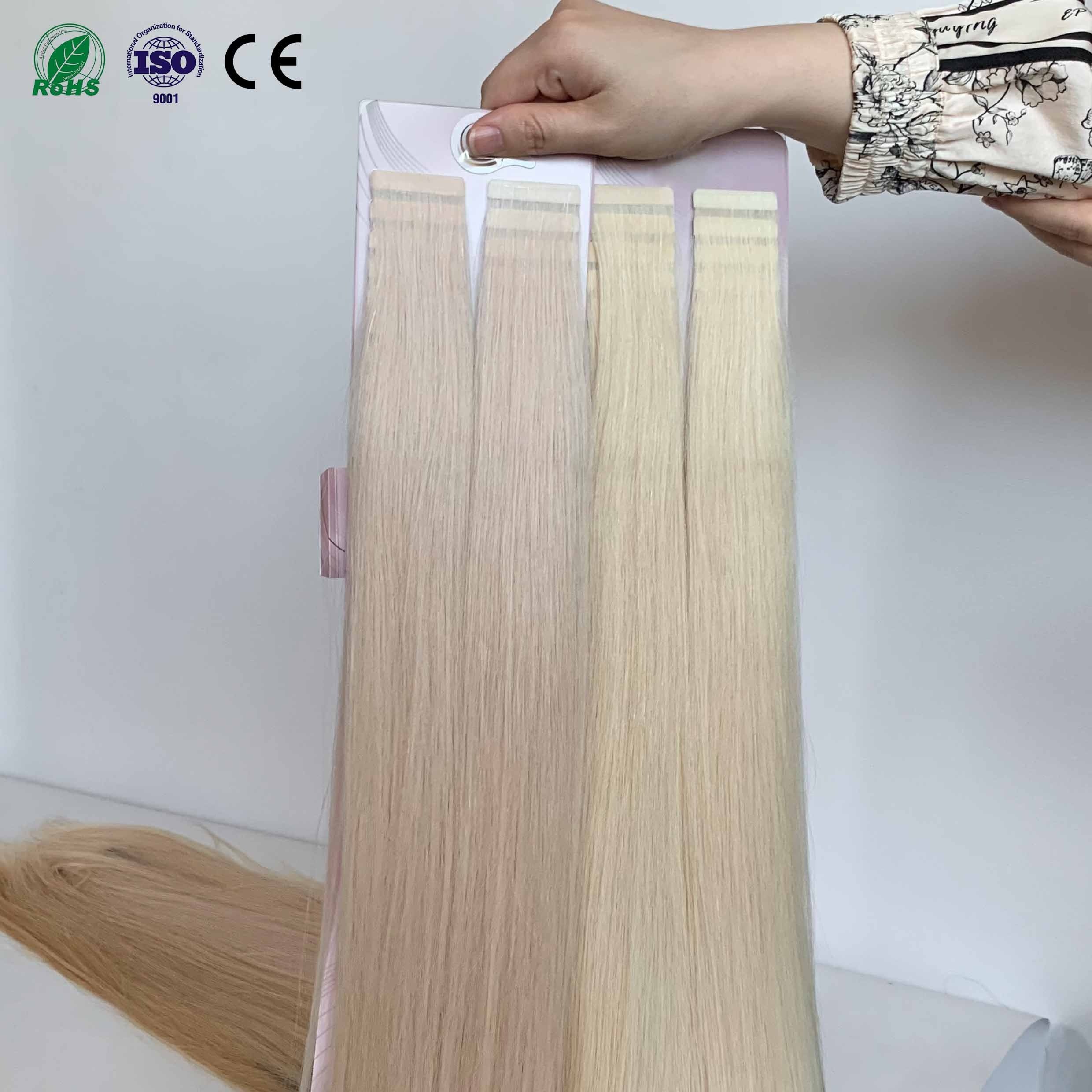 2024 Hot New Design Manufacturing Wholesale Unprocessed Remy Raw Virgin Russian Human Hair Semi Invisible Tape In Hair Extension