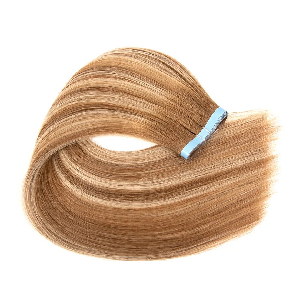 European Pu Skin Weft Russian Tape Hair Extension Inject Invisible Skin Weft long Tape In Human Hair Extensions