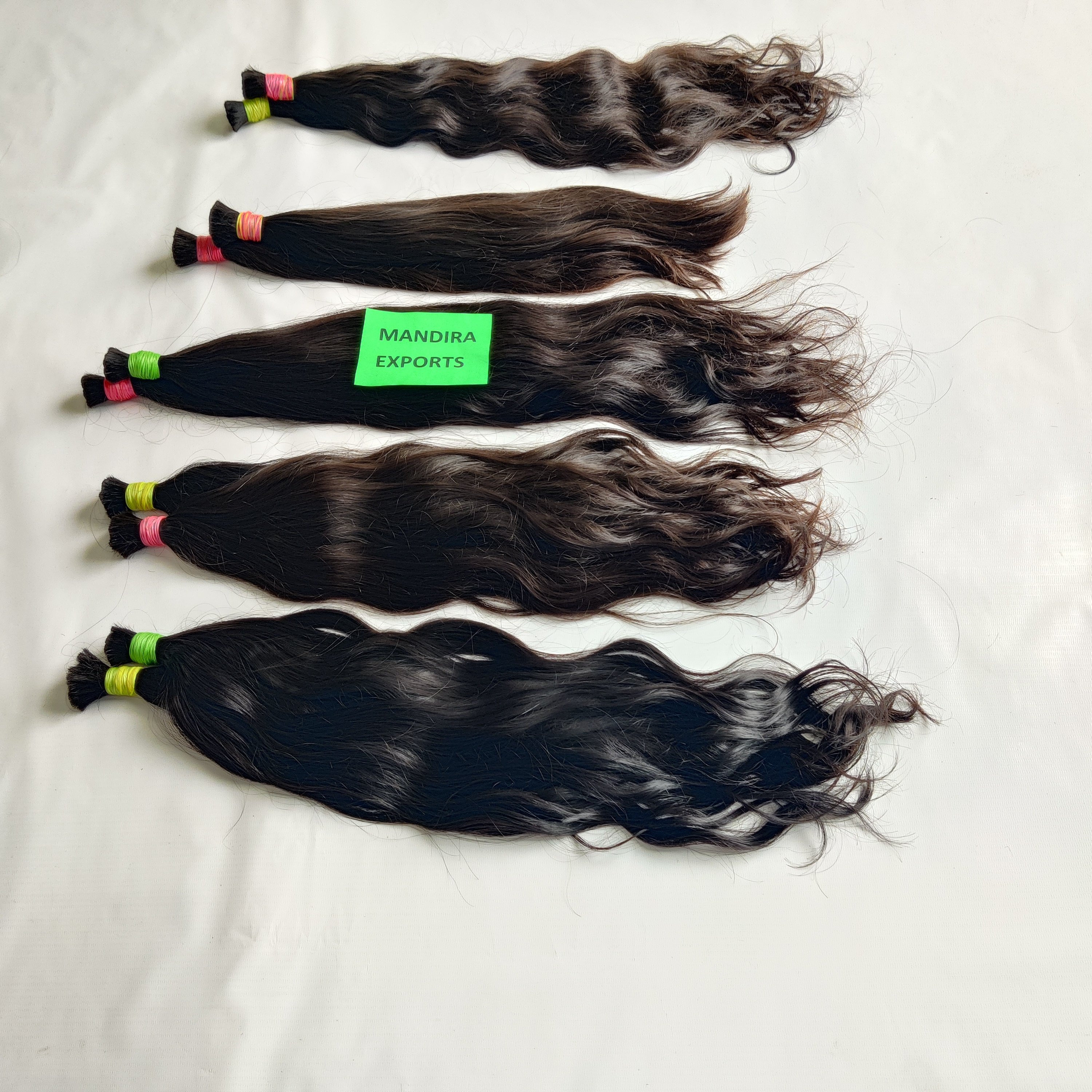 100% Natural Remy Cuticle Aligned Virgin Human Hair Extensions Black Deep Wavy Bulk Indian Temple Include Straight Body Wave