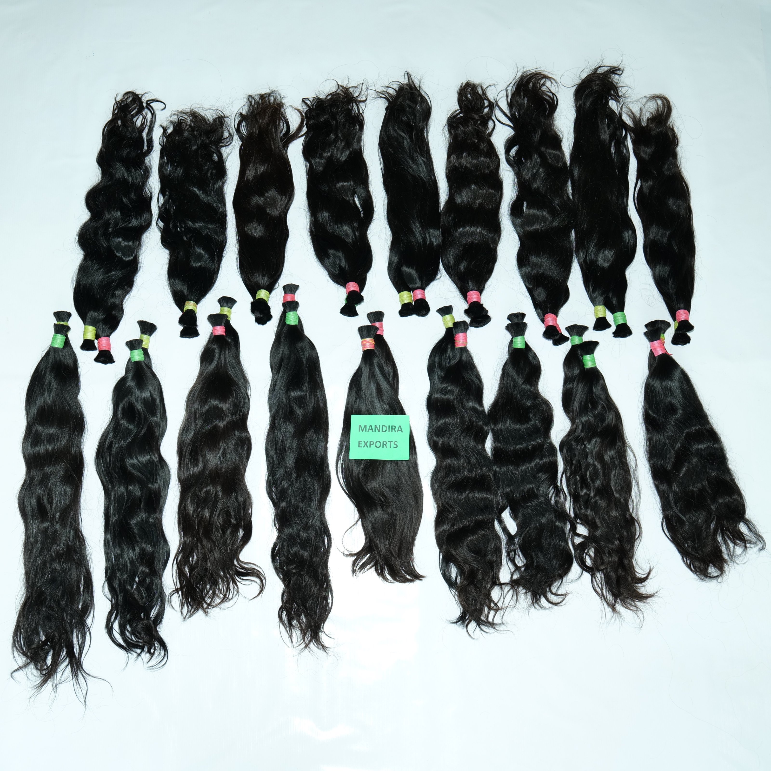 100% Natural Remy Cuticle Aligned Virgin Human Hair Extensions Black Deep Wavy Bulk Indian Temple Include Straight Body Wave