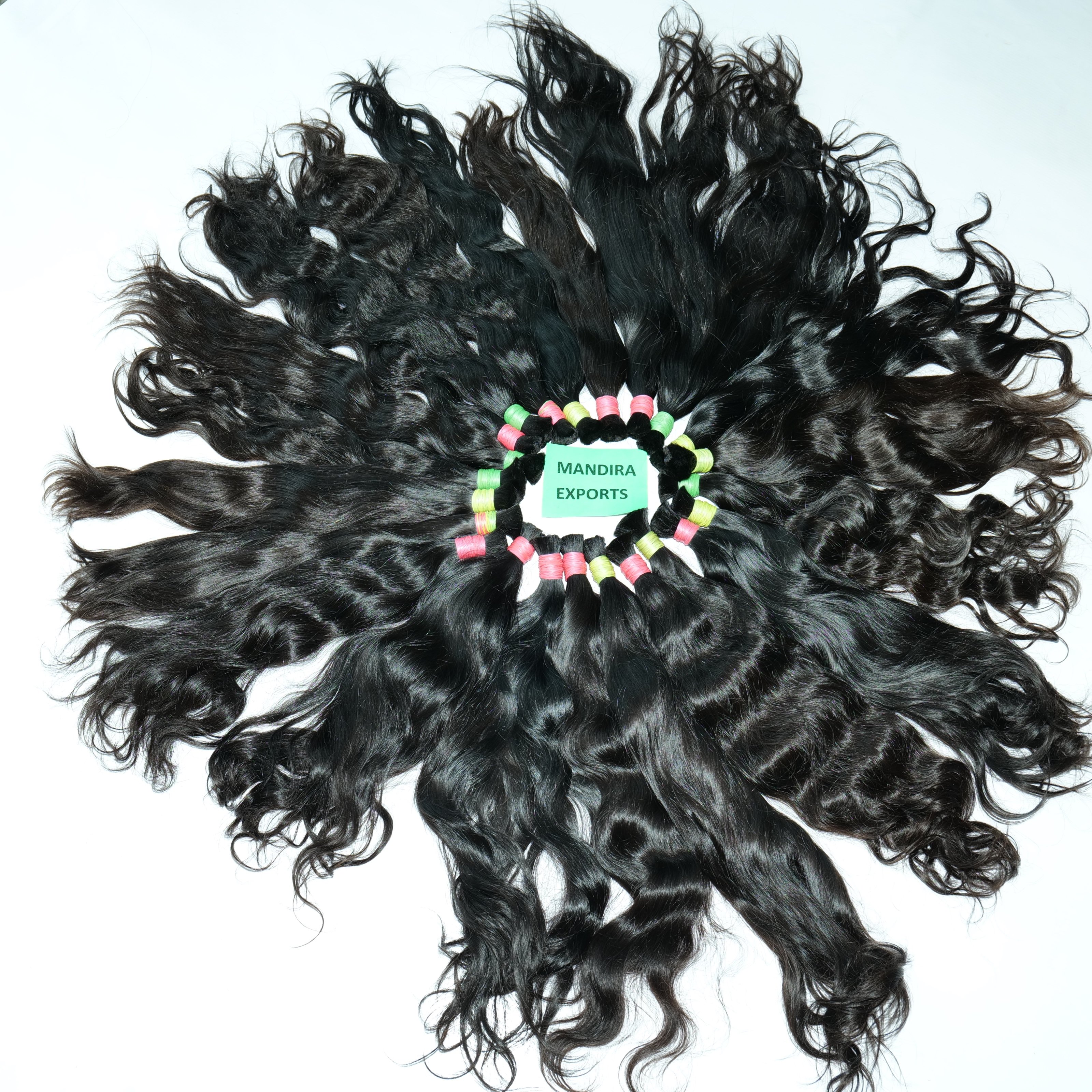 100% Natural Remy Cuticle Aligned Virgin Human Hair Extensions Black Deep Wavy Bulk Indian Temple Include Straight Body Wave