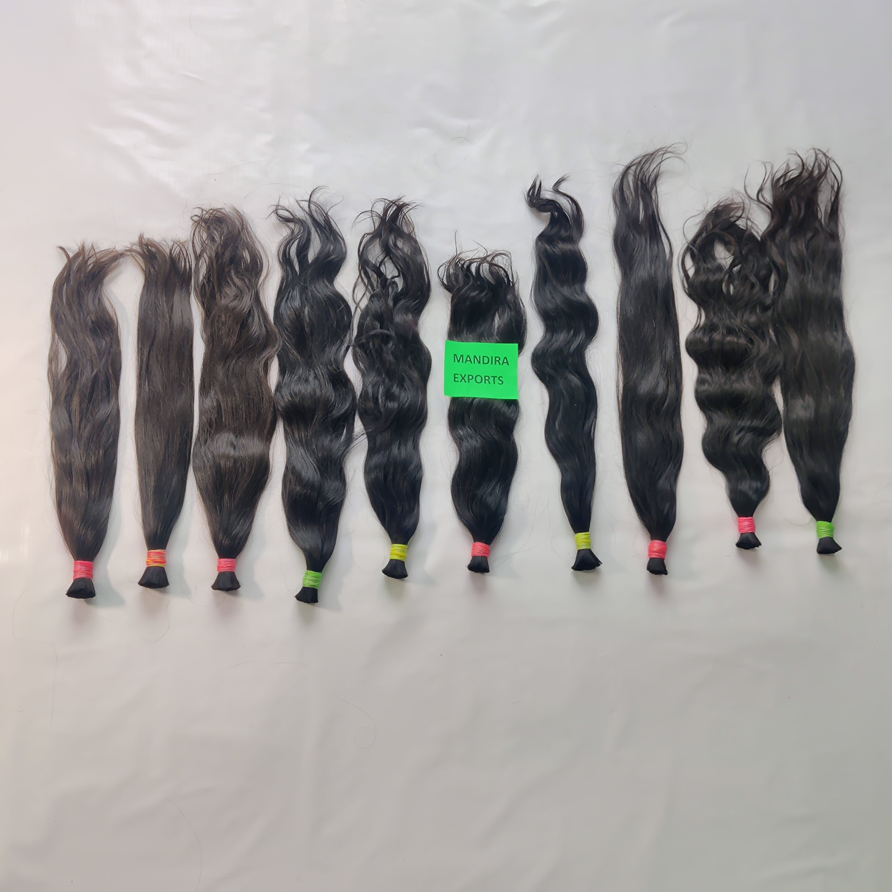100% Natural Remy Cuticle Aligned Virgin Human Hair Extensions Black Deep Wavy Bulk Indian Temple Include Straight Body Wave