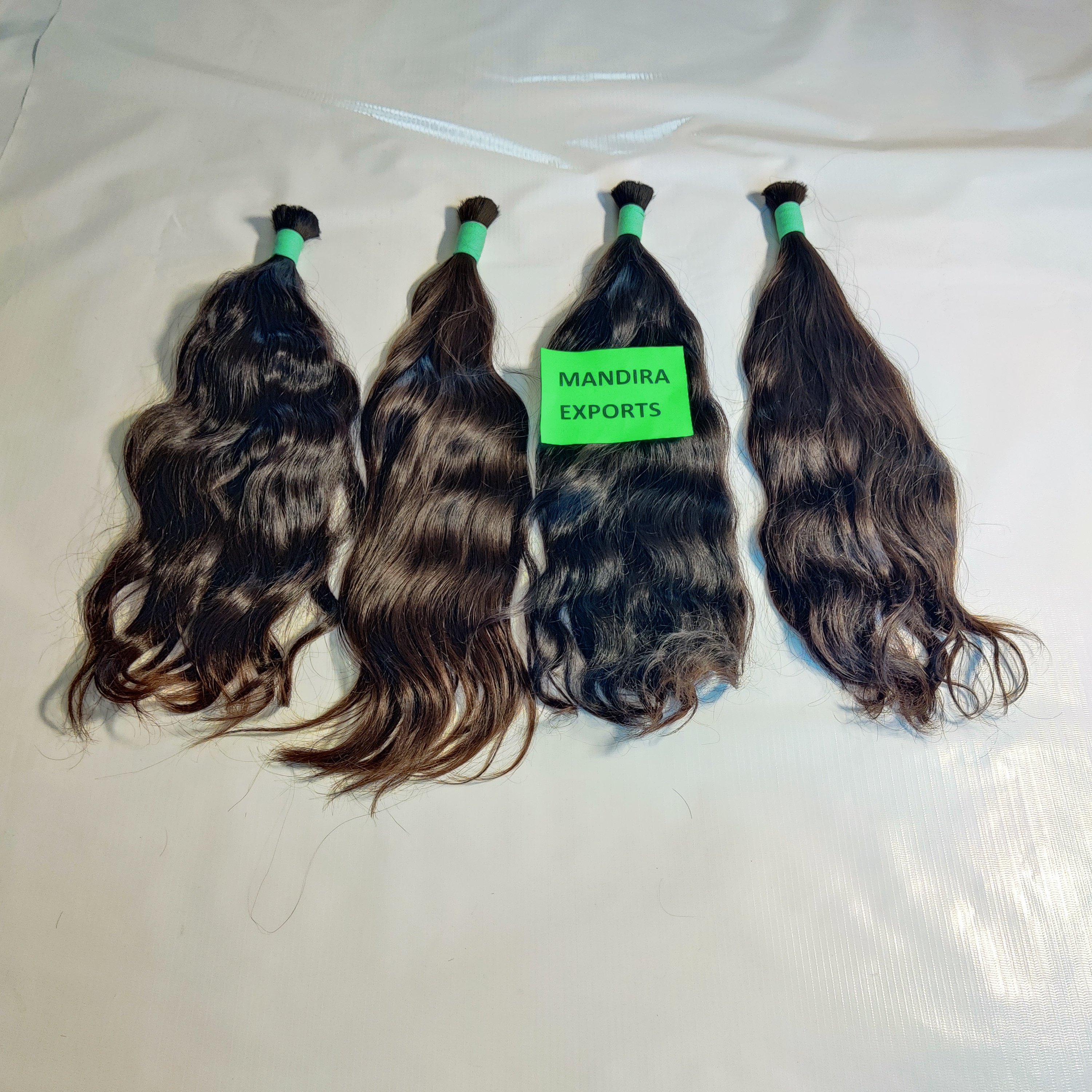 100% Natural Remy Cuticle Aligned Virgin Human Hair Extensions Black Deep Wavy Bulk Indian Temple Include Straight Body Wave