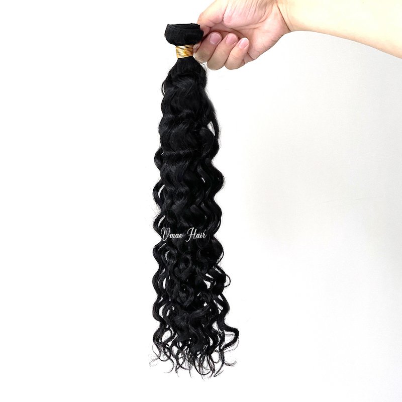 VMAE Italy Curly Mink Raw Indian Hair Weft Bundles Wholesale Unprocessed Deep Water Wave Remy Human Hair Extensions Wig Type