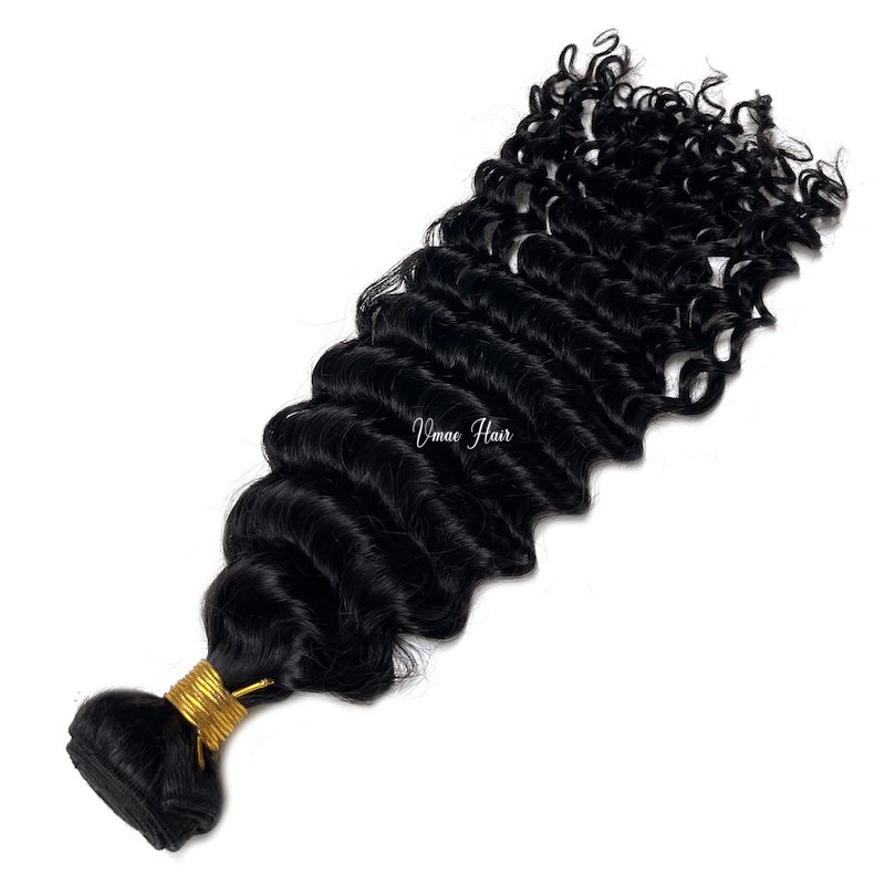 VMAE Italy Curly Mink Raw Indian Hair Weft Bundles Wholesale Unprocessed Deep Water Wave Remy Human Hair Extensions Wig Type