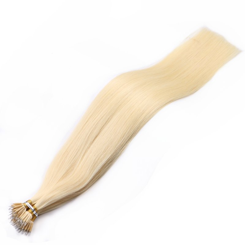 Wholesale Cuticle Aligned Virgin Hair 50g Nano Ring Hair Extensions Pre Bonded Nano Bead Human Hair Extensions