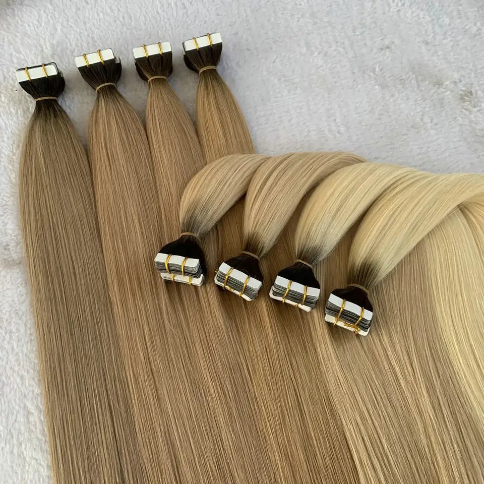 high grade best selling ombre color Double Drawn Tape In Seamless Invisible 100 Human Hair Extensions