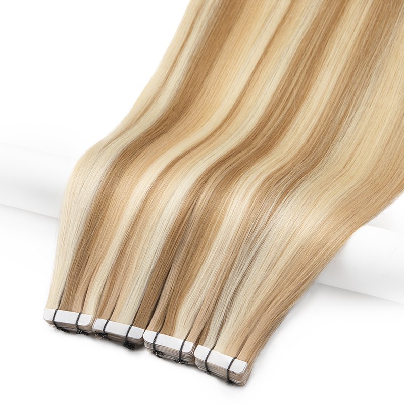 Remy Ombre Human Hair Cuticle Aligned Tape In Human Hair Extensions Tape Hair Extensions
