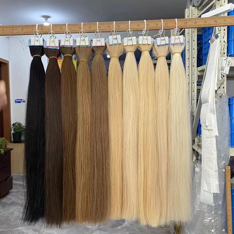 Amara Hot sell Russian hair tape in extensions human hair raw 100% invisible tape in seamless human hair extension on hand fast