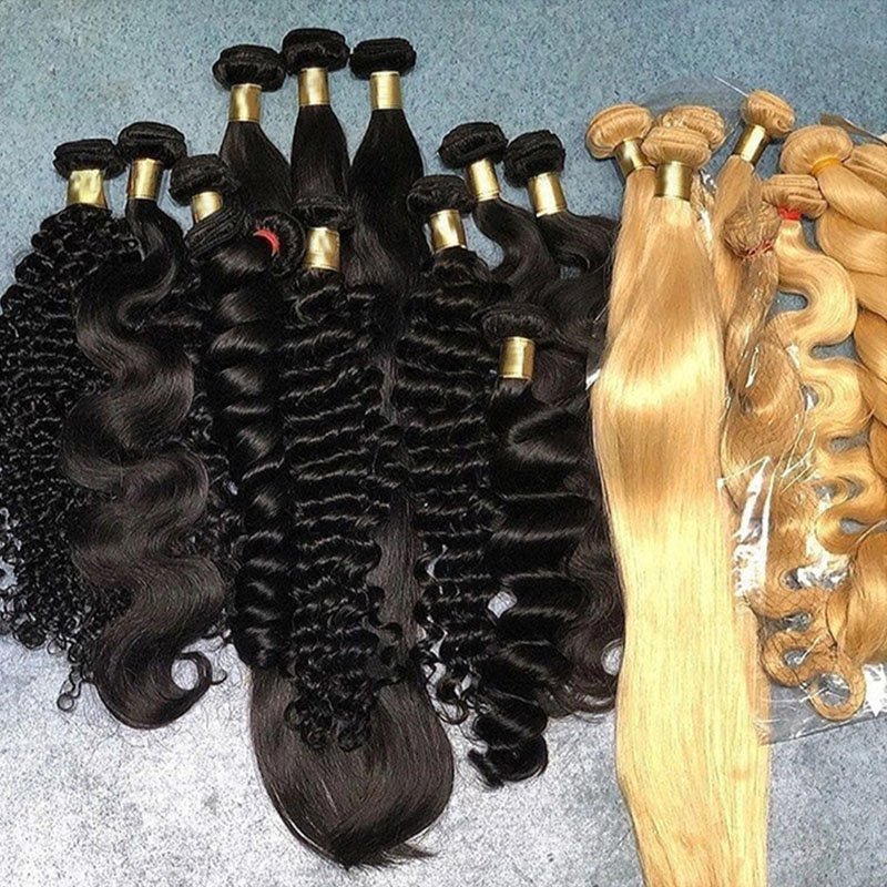 P4/27 Piano Highlight Bone Straight Raw Indian Hair Bundles Blonde Mixed Brown T1B/30 Ombre Color Weft 99J Human Hair Extensions